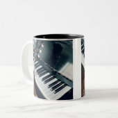 Tasse 2 Couleurs Jolie conception de piano (Devant gauche)