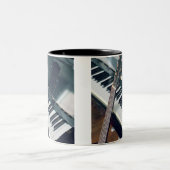 Tasse 2 Couleurs Jolie conception de piano (Centre)