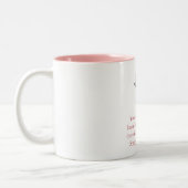 Tasse 2 Couleurs Jolie écriture Flamant rose rose (Gauche)