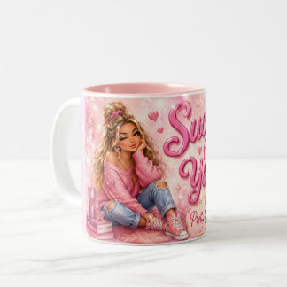 Tasse 2 Couleurs Jolie en rose fille girly tendance qui craque pour
