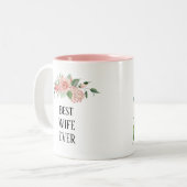 Tasse 2 Couleurs Jolie femme fleurie (Devant gauche)