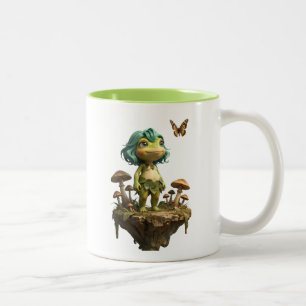 Tasse 2 Couleurs Jolie Fille Grenouille Parmi les Champignons avec