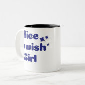 Tasse 2 Couleurs Jolie fille juive (Devant gauche)