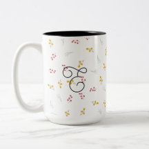 Jolie fleur sauvage et motif floral de baie