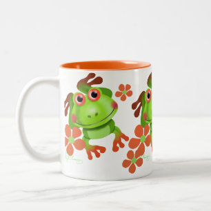 Tasse 2 Couleurs Jolie Grenouille Drôle d'Arbre