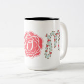 Tasse 2 Couleurs Jolie maman Floral (Devant droit)