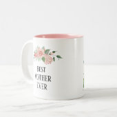 Tasse 2 Couleurs Jolie mère fleurie (Devant gauche)