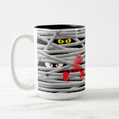 Tasse 2 Couleurs Jolie Monster Eyes Maman Halloween (Gauche)
