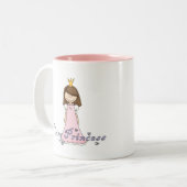Tasse 2 Couleurs Jolie Petite Jolie Princesse Fée (Devant gauche)