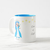 Tasse 2 Couleurs Jolie princesse fée & étoiles  (Devant gauche)