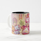 Tasse 2 Couleurs Jolie princesse zèbre de dessin animé (Devant gauche)
