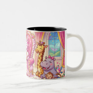 Tasse 2 Couleurs Jolie princesse zèbre de dessin animé