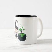 Tasse 2 Couleurs Jolie sorcière d'Halloween (Devant droit)