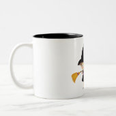 Tasse 2 Couleurs Jolie sorcière d'Halloween (Gauche)