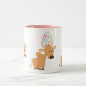 Tasse 2 Couleurs Jolie vache Brahman (Centre)