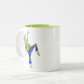 Tasse 2 Couleurs Jolie vache dansante Whimsical (Devant gauche)