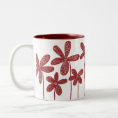 Tasse 2 Couleurs Jolies fleurs - Maroon (Gauche)