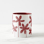 Tasse 2 Couleurs Jolies fleurs - Maroon (Centre)