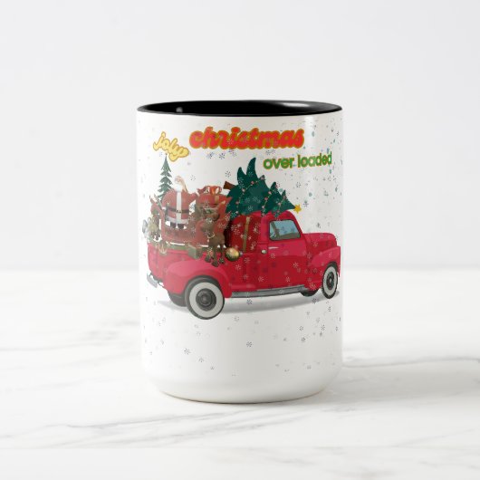Tasse 2 Couleurs Jolly Christmas Overloaded Truck (Centre)
