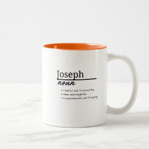 Tasse 2 Couleurs Joseph, Garçon Nom Personnalisé Définition