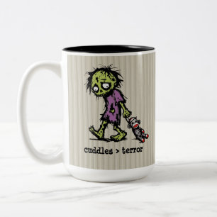 Tasse 2 Couleurs Jouet Singe Chaussette Zombie Monstre Mignon Phras