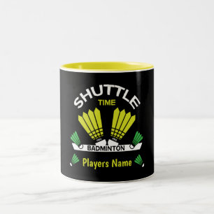 Tasse 2 Couleurs Joueur de Badminton Battledore Sports