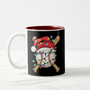 Tasse 2 Couleurs Joueur de baseball de Noël Sports Santa