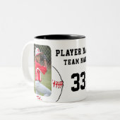 Tasse 2 Couleurs Joueur de baseball Nom Équipe 2 Photos (Devant gauche)