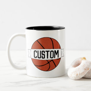 Tasse 2 Couleurs Joueur de basket / Entraîneur Personnalisé Nom de 