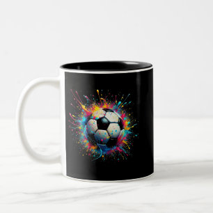Tasse 2 Couleurs Joueur De Football cool Sport Pour Garçons Hommes