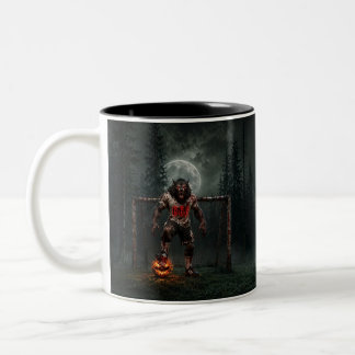 Tasse 2 Couleurs Joueur de football Loup-Garou Art Horreur Hallowee
