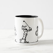 Tasse 2 Couleurs Joueur de golf - comme un patron (Devant droit)