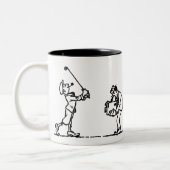 Tasse 2 Couleurs Joueur de golf - comme un patron (Gauche)