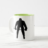 Tasse 2 Couleurs Joueur de hockey frais (Devant gauche)