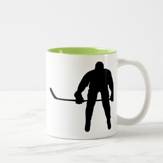 Tasse 2 Couleurs Joueur de hockey frais (Droit)