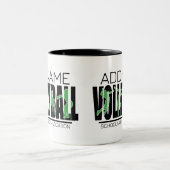 Tasse 2 Couleurs Joueur de l'équipe de volleyball AJOUTER LE NOM DE (Centre)