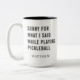 Tasse 2 Couleurs Joueur de Pickleball Gag personnalisé