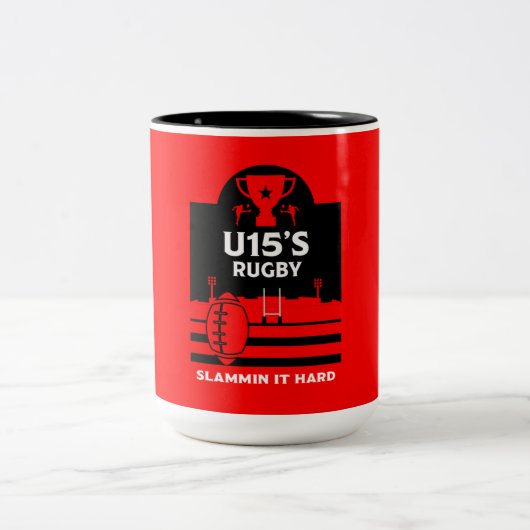 Tasse 2 Couleurs Joueur De Rugby junior U15 (Centre)