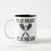 Tasse 2 Couleurs Joueur de squash (Gauche)