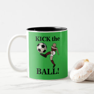 Tasse 2 Couleurs Joueur entraîneur sportif de football