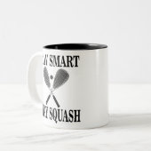 Tasse 2 Couleurs Joueur sportif Squash (Devant gauche)
