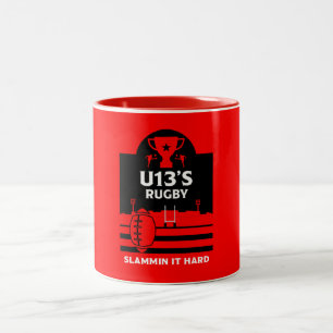 Tasse 2 Couleurs Joueurs De Rugby Junior U13