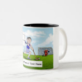 Tasse 2 Couleurs Joueuse de hockey sur gazon - Femme (Devant droit)