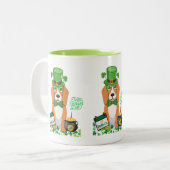 Tasse 2 Couleurs Jour de la Saint Patrick d'or (Devant gauche)