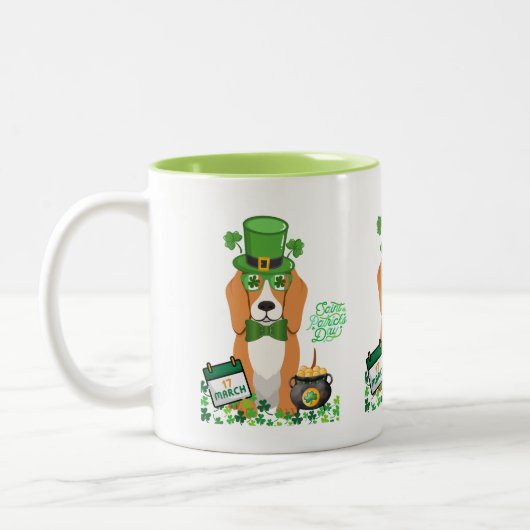 Tasse 2 Couleurs Jour de la Saint Patrick d'or (Gauche)
