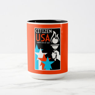 Tasse 2 Couleurs Jour de l'indépendance américaine