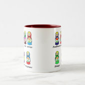 Tasse 2 Couleurs Jour de poupées d'emboîtement de la semaine (Centre)