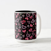 Tasse 2 Couleurs Jour de Valentine (Devant droit)