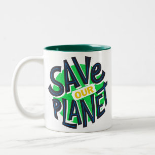 Tasse 2 Couleurs jour des terres tous les jours, devenez écolo, Sav