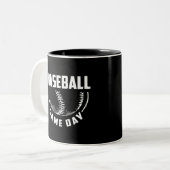 Tasse 2 Couleurs Jour du baseball (Devant gauche)